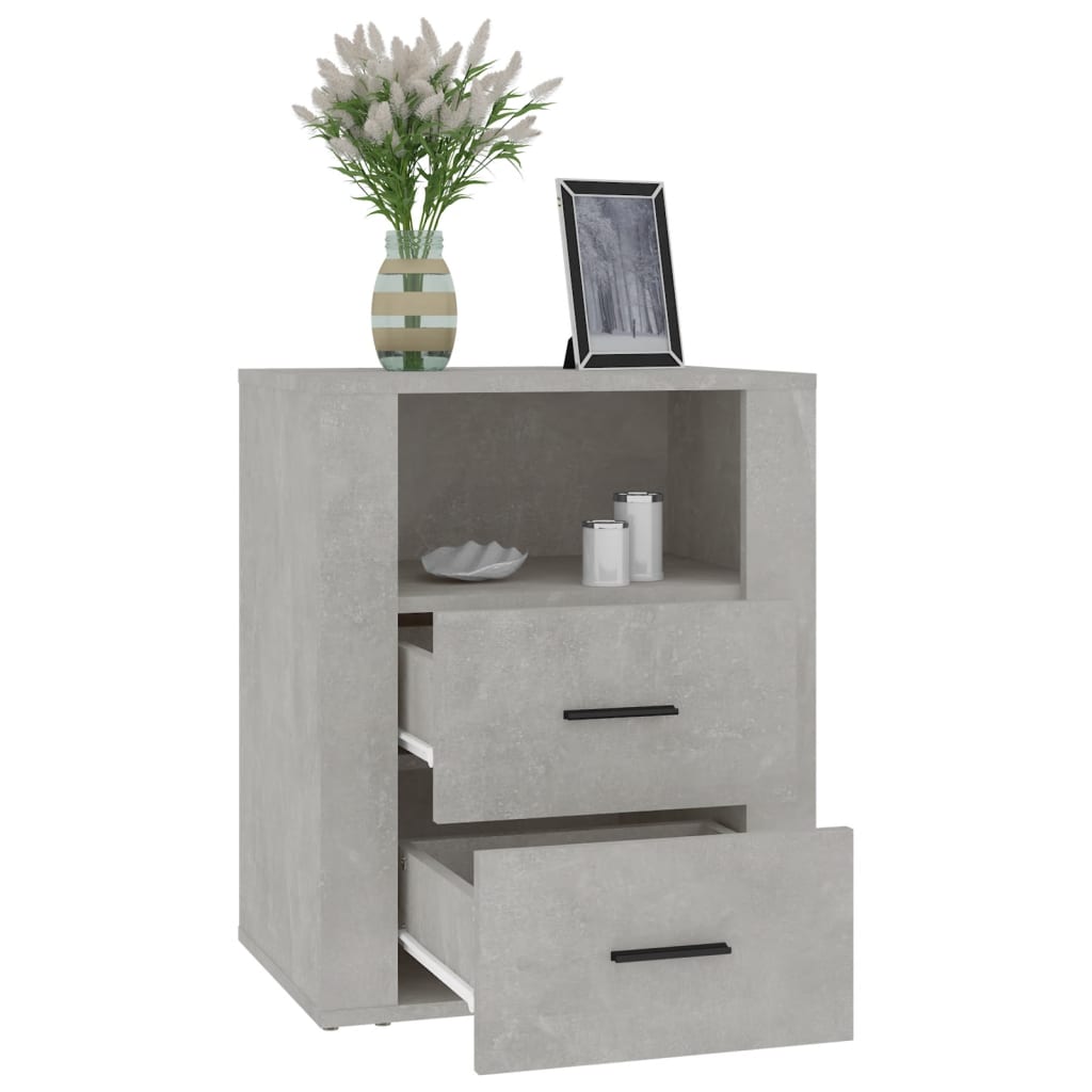 Nachttisch Betongrau 50x36x60 cm Holzwerkstoff