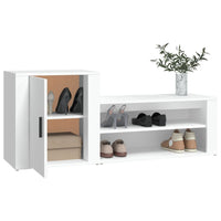 Thumbnail for Schuhschrank Weiß 130x35x54 cm Holzwerkstoff