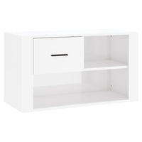 Thumbnail for Schuhschrank Hochglanz-Weiß 80x35x45 cm Holzwerkstoff