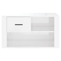 Thumbnail for Schuhschrank Hochglanz-Weiß 80x35x45 cm Holzwerkstoff