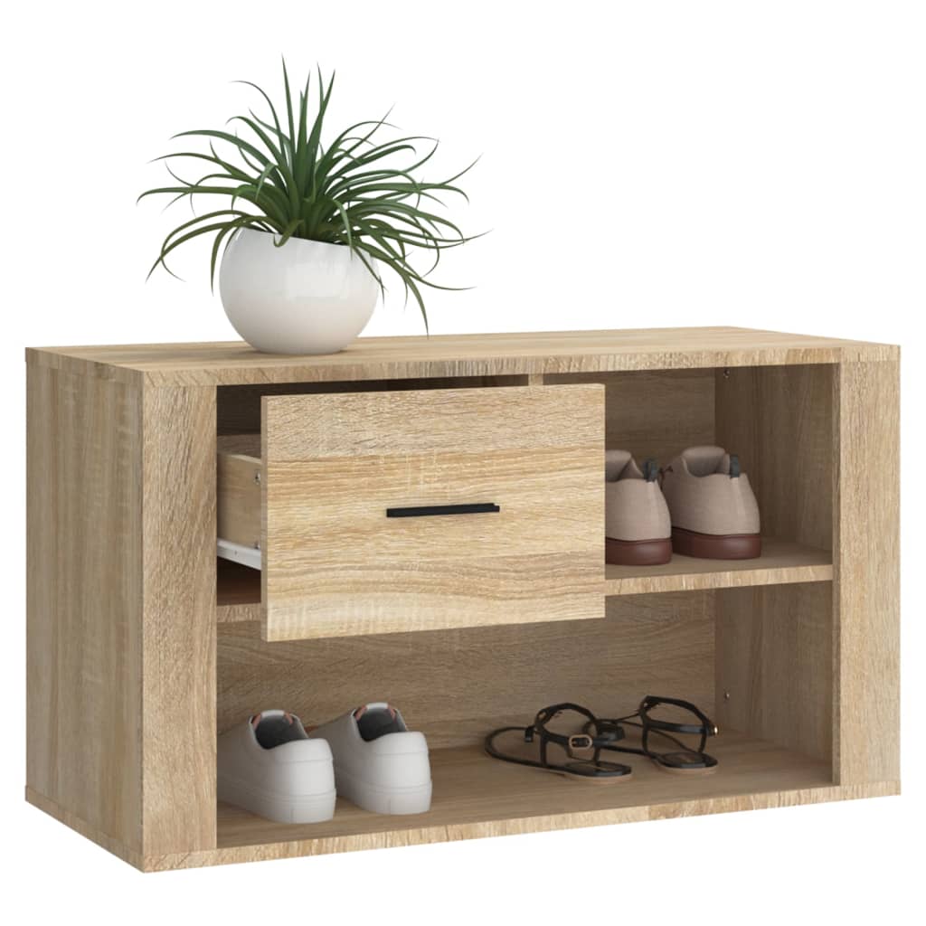 Schuhschrank Sonoma-Eiche 80x35x45 cm Holzwerkstoff