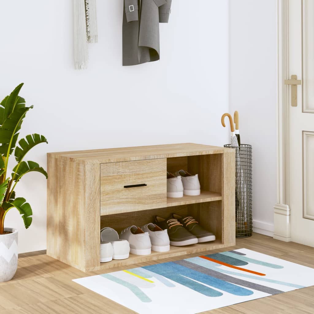 Schuhschrank Sonoma-Eiche 80x35x45 cm Holzwerkstoff