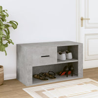Thumbnail for Schuhschrank Betongrau 80x35x45 cm Holzwerkstoff