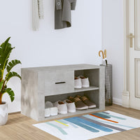 Thumbnail for Schuhschrank Betongrau 80x35x45 cm Holzwerkstoff