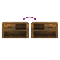Thumbnail for Schuhschrank Räuchereiche 80x35x45 cm Holzwerkstoff