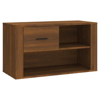 Thumbnail for Schuhschrank Braun Eichen-Optik 80x35x45 cm Holzwerkstoff