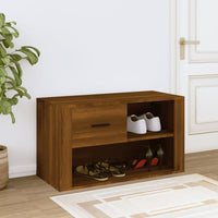 Thumbnail for Schuhschrank Braun Eichen-Optik 80x35x45 cm Holzwerkstoff