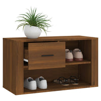Thumbnail for Schuhschrank Braun Eichen-Optik 80x35x45 cm Holzwerkstoff