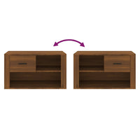 Thumbnail for Schuhschrank Braun Eichen-Optik 80x35x45 cm Holzwerkstoff