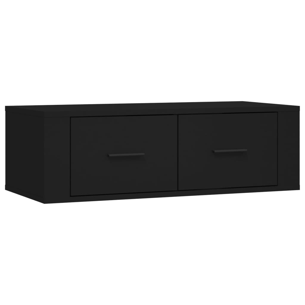 TV-Wandschrank Schwarz 80x36x25 cm Holzwerkstoff