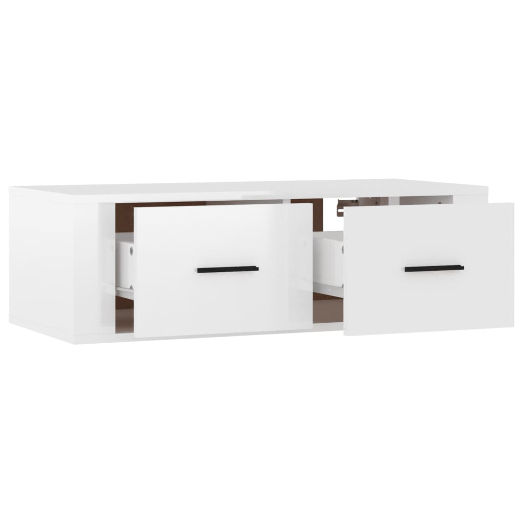 TV-Wandschrank Hochglanz-Weiß 80x36x25 cm Holzwerkstoff