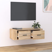 Thumbnail for TV-Wandschrank Sonoma-Eiche 80x36x25 cm Holzwerkstoff