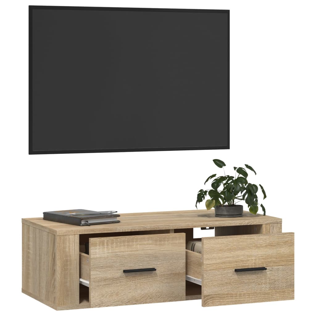 TV-Wandschrank Sonoma-Eiche 80x36x25 cm Holzwerkstoff
