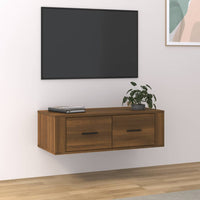 Thumbnail for TV-Wandschrank Braun Eichen-Optik 80x36x25 cm Holzwerkstoff