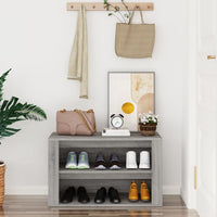 Thumbnail for Schuhregal Grau Sonoma 75x35x45 cm Holzwerkstoff