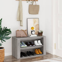 Thumbnail for Schuhregal Grau Sonoma 75x35x45 cm Holzwerkstoff