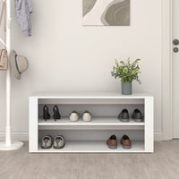 Thumbnail for Schuhregal Weiß 100x35x45 cm Holzwerkstoff
