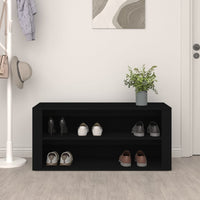 Thumbnail for Schuhregal Schwarz 100x35x45 cm Holzwerkstoff