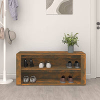 Thumbnail for Schuhregal Räuchereiche 100x35x45 cm Holzwerkstoff