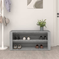 Thumbnail for Schuhregal Grau Sonoma 100x35x45 cm Holzwerkstoff