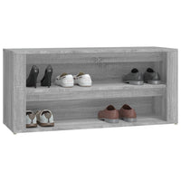 Thumbnail for Schuhregal Grau Sonoma 100x35x45 cm Holzwerkstoff