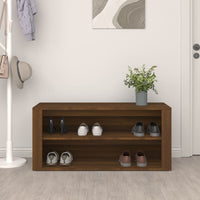 Thumbnail for Schuhregal Braun Eichen-Optik 100x35x45 cm Holzwerkstoff