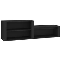 Thumbnail for Schuhschrank Schwarz 150x35x45 cm Holzwerkstoff