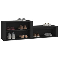 Thumbnail for Schuhschrank Schwarz 150x35x45 cm Holzwerkstoff