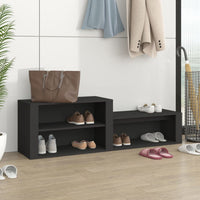 Thumbnail for Schuhschrank Schwarz 150x35x45 cm Holzwerkstoff