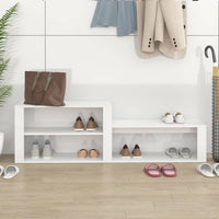 Thumbnail for Schuhschrank Hochglanz-Weiß 150x35x45 cm Holzwerkstoff