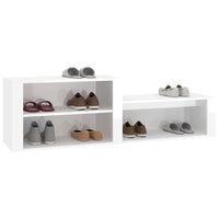 Thumbnail for Schuhschrank Hochglanz-Weiß 150x35x45 cm Holzwerkstoff