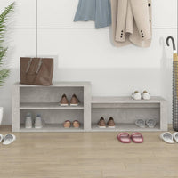 Thumbnail for Schuhschrank Betongrau 150x35x45 cm Holzwerkstoff