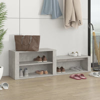 Thumbnail for Schuhschrank Betongrau 150x35x45 cm Holzwerkstoff