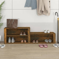 Thumbnail for Schuhschrank Räuchereiche 150x35x45 cm Holzwerkstoff
