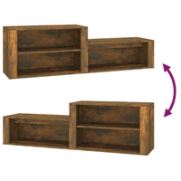 Thumbnail for Schuhschrank Räuchereiche 150x35x45 cm Holzwerkstoff
