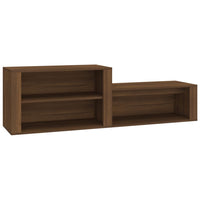 Thumbnail for Schuhschrank Braun Eichen-Optik 150x35x45 cm Holzwerkstoff