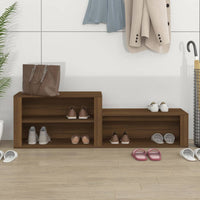 Thumbnail for Schuhschrank Braun Eichen-Optik 150x35x45 cm Holzwerkstoff