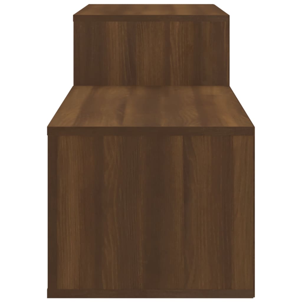 Schuhschrank Braun Eichen-Optik 150x35x45 cm Holzwerkstoff