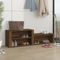 Thumbnail for Schuhschrank Braun Eichen-Optik 150x35x45 cm Holzwerkstoff