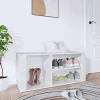 Thumbnail for Schuhregal Weiß 100x35x45 cm Holzwerkstoff