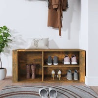 Thumbnail for Schuhregal Räuchereiche 100x35x45 cm Holzwerkstoff