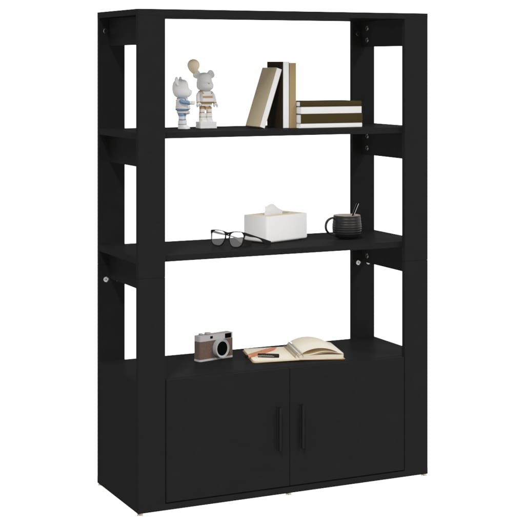Sideboard Schwarz 80x30x119,5 cm Holzwerkstoff