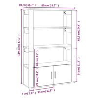 Thumbnail for Sideboard Sonoma-Eiche 80x30x119,5 cm Holzwerkstoff