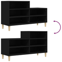Thumbnail for Schuhregal Schwarz 102x36x60 cm Holzwerkstoff
