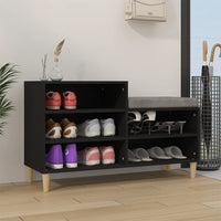 Thumbnail for Schuhregal Schwarz 102x36x60 cm Holzwerkstoff