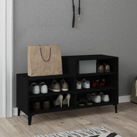 Thumbnail for Schuhregal Schwarz 102x36x60 cm Holzwerkstoff