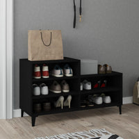 Thumbnail for Schuhregal Schwarz 102x36x60 cm Holzwerkstoff