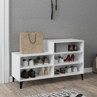 Thumbnail for Schuhregal Hochglanz-Weiß 102x36x60 cm Holzwerkstoff