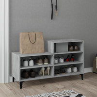 Thumbnail for Schuhregal Grau Sonoma 102x36x60 cm Holzwerkstoff