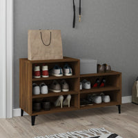 Thumbnail for Schuhregal Braun Eichen-Optik 102x36x60 cm Holzwerkstoff